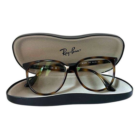 Ray-Ban Eyeglasses RB 4378V 2012 Polished Havana Square Frame 54[]16 145 w/ Case - Picture 1 of 15